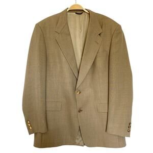 Jack Nicklause Golf Tournament Series Blazer Sport Coat Men 42L Tan Gold Buttons